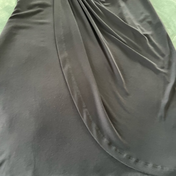 Deep Gray Dress with sequence and shirring on top. - Picture 3 of 7